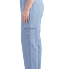 Women's Lightweight Elastic Stretch Waist Casual Denim Pull-on Cargo Pants - Silverts 7