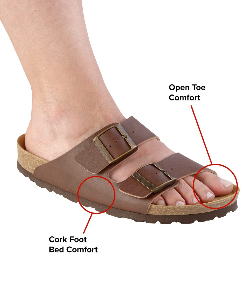 Womens Slip-On Shock-Absorbing Adjustable Sandal Shoes