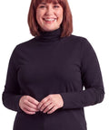 Women's Relaxed fit Long Sleeved Turtleneck Top - Silverts 1