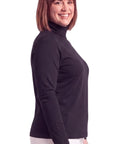 Women's Relaxed fit Long Sleeved Turtleneck Top - Silverts 3