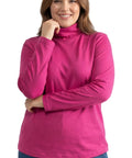 Women's Relaxed fit Long Sleeved Turtleneck Top - Silverts 5