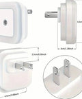 2-Pack: LED Night Light, Plug-in Wall Sconce with Auto Dusk to Dawn Sensor - Silverts 3