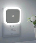 2-Pack: LED Night Light, Plug-in Wall Sconce with Auto Dusk to Dawn Sensor - Silverts 2