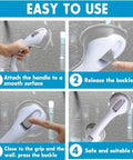 2-Pack: Shower Handle Grab Bars For Bathtubs And Showers - Silverts 3