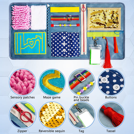 Fidget Blanket for Adults with Dementia & Alzheimer's, sensory activities for dementia patients - Silverts 2