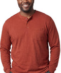 Men's Long Sleeve Henley shirt in cotton blend with 3 Button Placket & Chest Pocket - Silverts 17