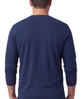 Men's Long Sleeve Henley shirt in cotton blend with 3 Button Placket & Chest Pocket - Silverts 8