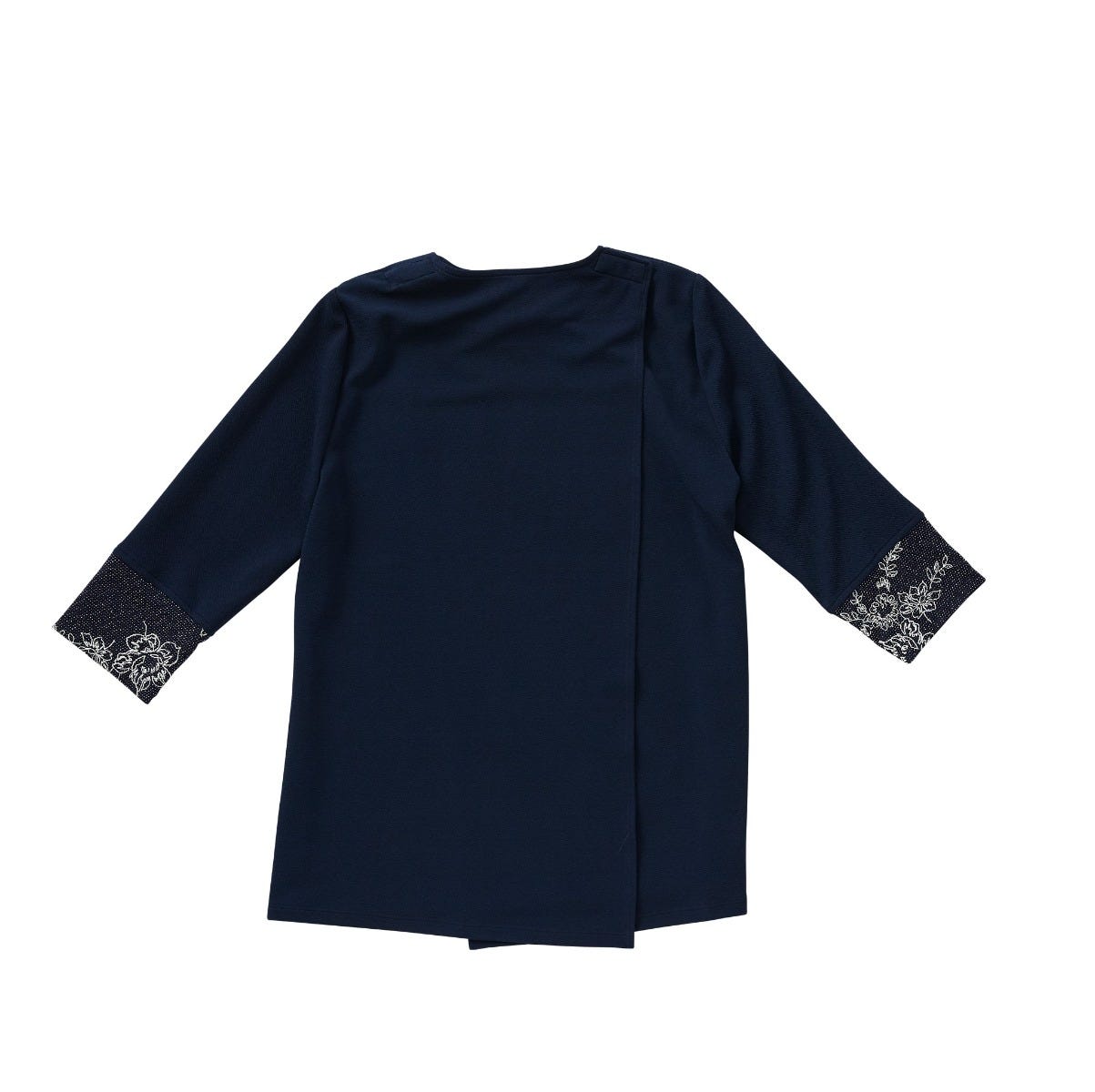 Women's Open Back 3/4 Sleeve Decorative Top