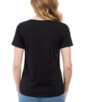 Women's Short Sleeve Cotton Knit T-shirt in Pintuck Style - Silverts 17