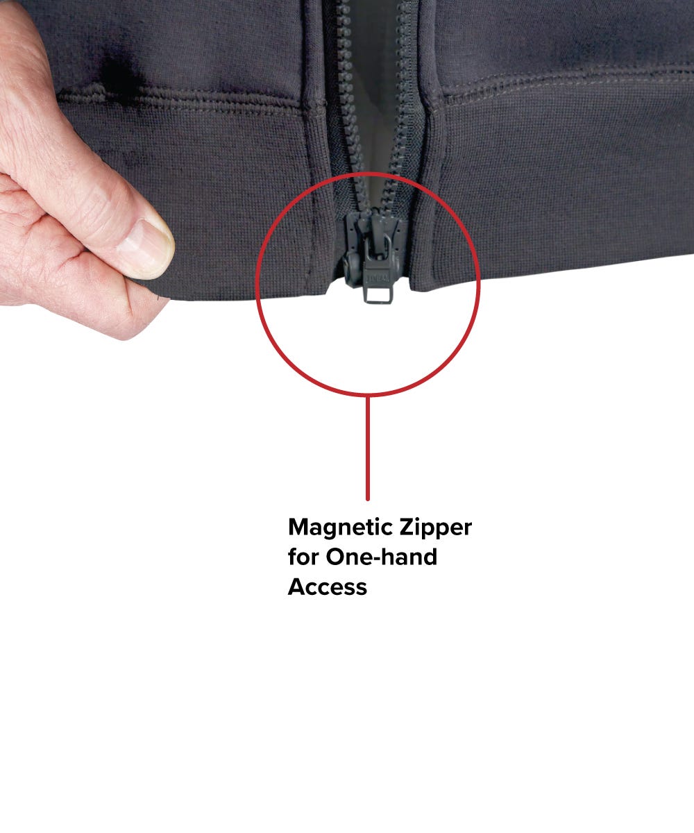 Men's Magnetic-Zipper Hoodie with Pockets - Clearance