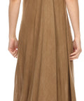 Sakkas Egan Women's Long Embroidered Caftan Dress / Cover Up With Embroidered Cap Sleeves