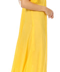 Sakkas Egan Women's Long Embroidered Caftan Dress / Cover Up With Embroidered Cap Sleeves