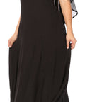 Sakkas Niam Women's Maxi Capelet Long Dress Celtic Medieval Renaissance Adjustable - Buy One Get One