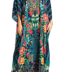 Sakkas Georgettina 2025 Flowy Rhinestone V Neck Long Caftan Dress / Cover Up