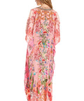 Sakkas Georgettina 2025 Flowy Rhinestone V Neck Long Caftan Dress / Cover Up