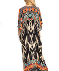 Sakkas Georgettina 2025 Flowy Rhinestone V Neck Long Caftan Dress / Cover Up