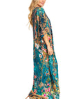 Sakkas Georgettina 2025 Flowy Rhinestone V Neck Long Caftan Dress / Cover Up