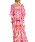 Sakkas Georgettina 2025 Flowy Rhinestone V Neck Long Caftan Dress / Cover Up