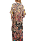 Sakkas Georgettina 2025 Flowy Rhinestone V Neck Long Caftan Dress / Cover Up