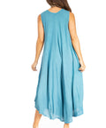 Sakkas Starlight Fourth Women's Tie Dye Caftan Tank Dress/Cover Up Beach Kaftan