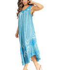 Sakkas Starlight Fourth Women's Tie Dye Caftan Tank Dress/Cover Up Beach Kaftan