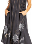 Sakkas Starlight Fourth Women's Tie Dye Caftan Tank Dress/Cover Up Beach Kaftan
