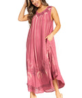 Sakkas Starlight Fourth Women's Tie Dye Caftan Tank Dress/Cover Up Beach Kaftan
