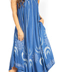 Sakkas Starlight Fourth Women's Tie Dye Caftan Tank Dress/Cover Up Beach Kaftan
