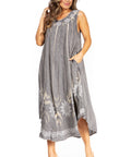 Sakkas Starlight Fourth Women's Tie Dye Caftan Tank Dress/Cover Up Beach Kaftan