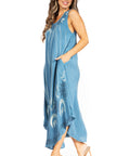 Sakkas Starlight Fourth Women's Tie Dye Caftan Tank Dress/Cover Up Beach Kaftan