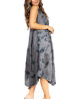 Sakkas Starlight Fourth Women's Tie Dye Caftan Tank Dress/Cover Up Beach Kaftan