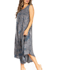 Sakkas Starlight Fourth Women's Tie Dye Caftan Tank Dress/Cover Up Beach Kaftan
