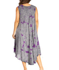 Sakkas Starlight Fourth Women's Tie Dye Caftan Tank Dress/Cover Up Beach Kaftan