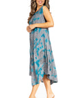 Sakkas Starlight Fourth Women's Tie Dye Caftan Tank Dress/Cover Up Beach Kaftan