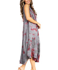 Sakkas Starlight Fourth Women's Tie Dye Caftan Tank Dress/Cover Up Beach Kaftan