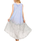 Sakkas Starlight Fourth Women's Tie Dye Caftan Tank Dress/Cover Up Beach Kaftan