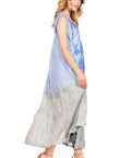 Sakkas Starlight Fourth Women's Tie Dye Caftan Tank Dress/Cover Up Beach Kaftan