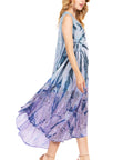 Sakkas Starlight Fourth Women's Tie Dye Caftan Tank Dress/Cover Up Beach Kaftan
