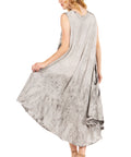 Sakkas Starlight Fourth Women's Tie Dye Caftan Tank Dress/Cover Up Beach Kaftan