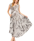 Sakkas Starlight Fourth Women's Tie Dye Caftan Tank Dress/Cover Up Beach Kaftan