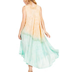 Sakkas Starlight Fourth Women's Tie Dye Caftan Tank Dress/Cover Up Beach Kaftan