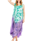 Sakkas Starlight Fourth Women's Tie Dye Caftan Tank Dress/Cover Up Beach Kaftan