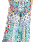 Sakkas Anie Women's Boho Casual Flowy Flare Palazzo Wide Leg Pants Floral Print