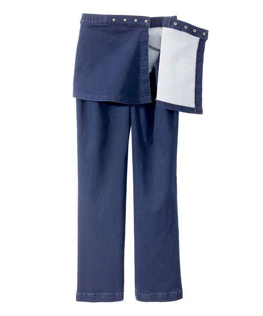 Women's Soft Knit Open Back Jeans - Silverts 2