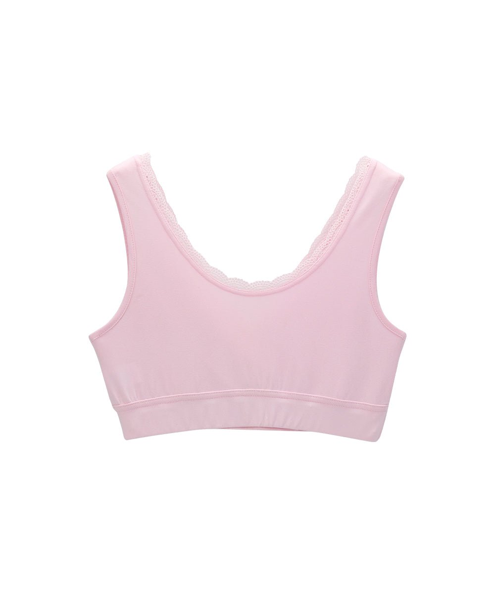 Women's Lace Trim Easy Close Bralette - Silverts 3
