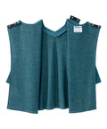 Women's Open Back 3/4 Sleeve Soft Knit Top - Silverts 19