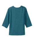 Women's Open Back 3/4 Sleeve Soft Knit Top - Silverts 20