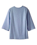 Women's Open Back 3/4 Sleeve Soft Knit Top - Silverts 16