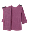 Women's Open Back 3/4 Sleeve Soft Knit Top - Silverts 22