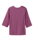 Women's Open Back 3/4 Sleeve Soft Knit Top - Silverts 24